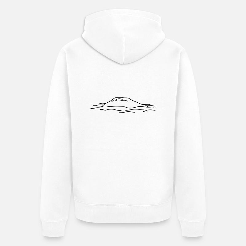 Island - Unisex Premium Bio Zip Hoodie - Weiß