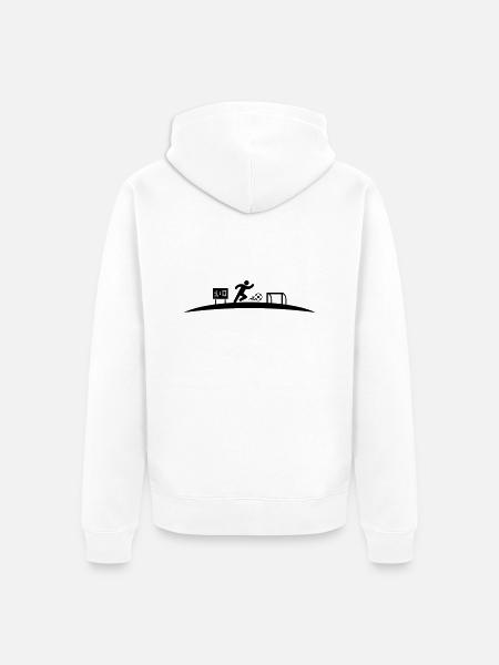 Fußballer Tor - Unisex Premium Bio Zip Hoodie - Weiß