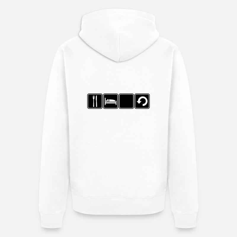 Manger dormir Répéter - Veste à capuche bio Premium Unisexe - blanc
