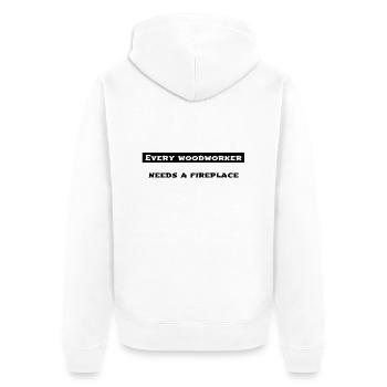drôles d’artisans design blague travail forestier papa - Veste à capuche bio Premium Unisexe - blanc - Dos - Thijin (182cm)