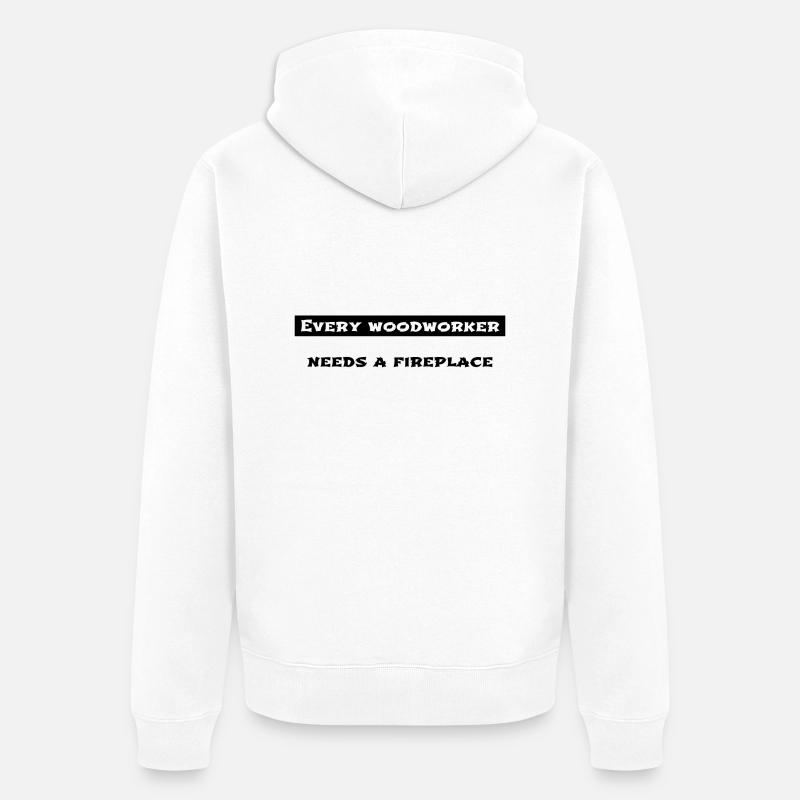 drôle de menuisier papacadeau d’anniversaire - Veste à capuche bio Premium Unisexe - blanc