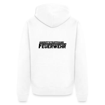 Angriffstruppmann Freiwillige Feuerwehr - Unisex Premium Bio Zip Hoodie - Weiß - Hinten - Thijin (182cm)