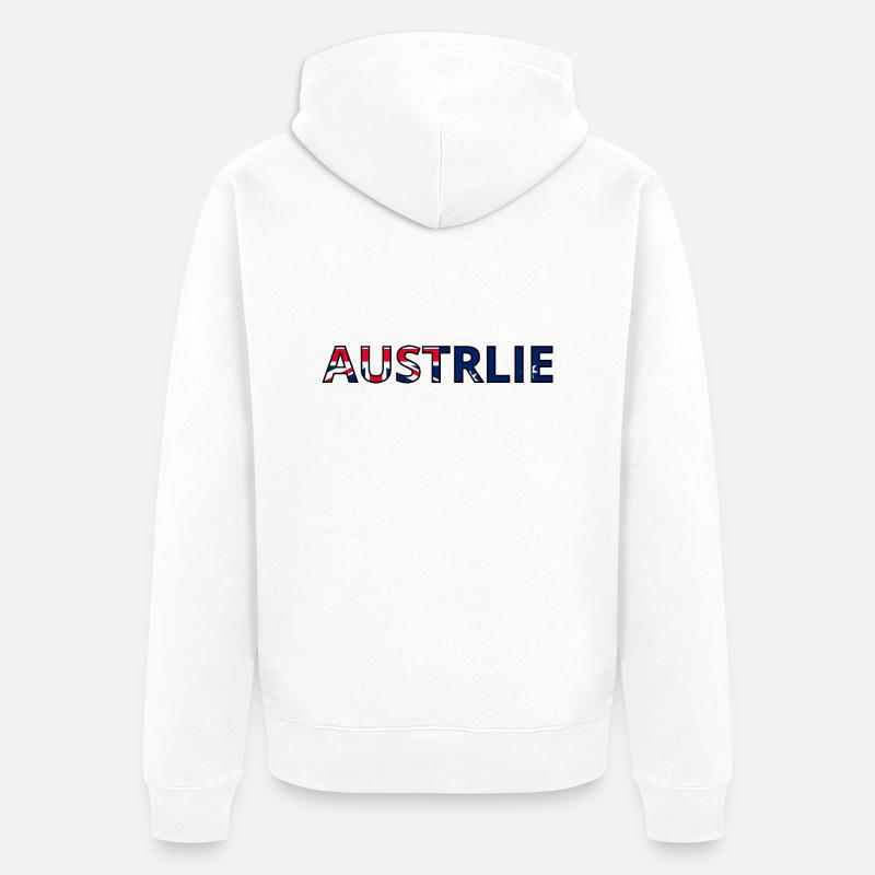 Drapeau Australie - Veste à capuche bio Premium Unisexe - blanc