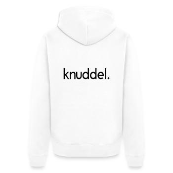 Knuddel - Unisex Premium Bio Zip Hoodie - Weiß - Hinten - Thijin (182cm)