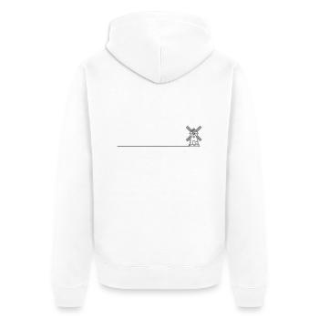 Windmill Mill Icon - Unisex Premium Organic Zip Hoodie - white - Back - Thijin (182cm)