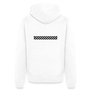 Bordure celtique - Veste à capuche bio Premium Unisexe - blanc - Dos - Thijin (182cm)