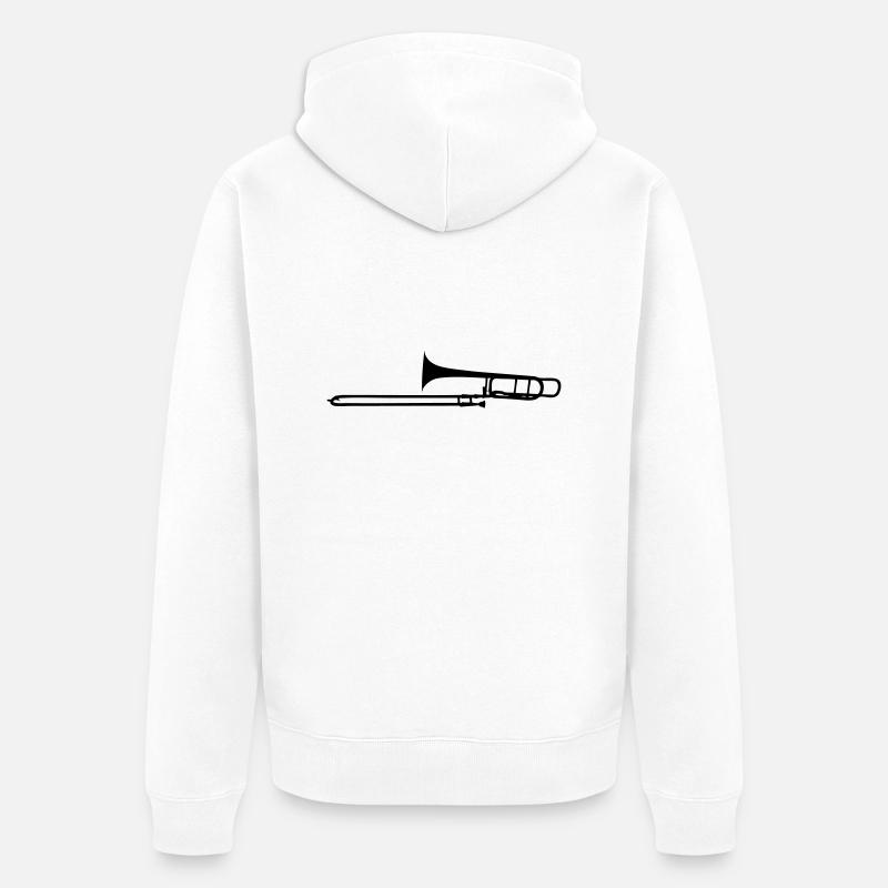 Trombone - Veste à capuche bio Premium Unisexe - blanc