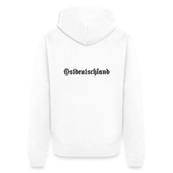 Allemagne de l'Est - Veste à capuche bio Premium Unisexe - blanc - Dos - Thijin (182cm)