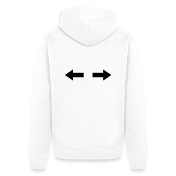 pfeil_seite__f1 - Veste à capuche bio Premium Unisexe - blanc - Dos - Thijin (182cm)