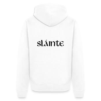 Slainte texte de - Veste à capuche bio Premium Unisexe - blanc - Dos - Thijin (182cm)