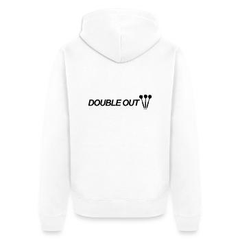 dart,dartscheibe,180,triple,dartpfeil,verein,steel - Unisex Premium Bio Zip Hoodie - Weiß - Hinten - Thijin (182cm)