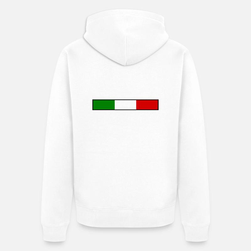 Italie drapeau - Veste à capuche bio Premium Unisexe - blanc