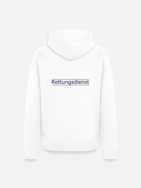 Rettungsdienst - Unisex Premium Bio Zip Hoodie - Weiß