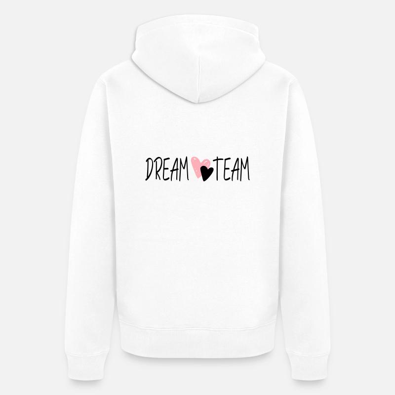équipe de rêve - Veste à capuche bio Premium Unisexe - blanc
