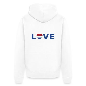 Amour Pays-Bas Cœur - Veste à capuche bio Premium Unisexe - blanc - Dos - Thijin (182cm)