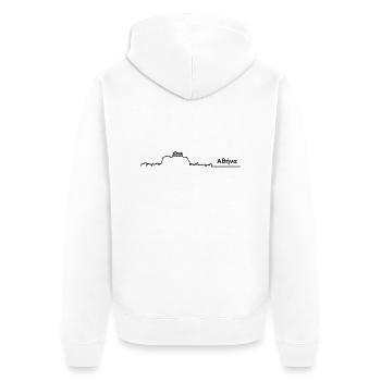 athen Αθήνα skyline - Unisex Premium Bio Zip Hoodie - Weiß - Hinten - Thijin (182cm)
