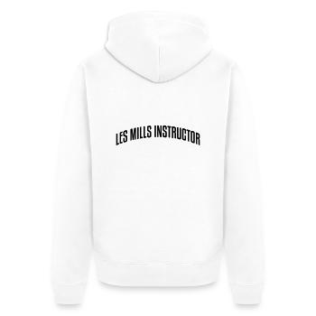 les mills instructor stylish arched text - Unisex Premium Organic Zip Hoodie - white - Back - Thijin (182cm)