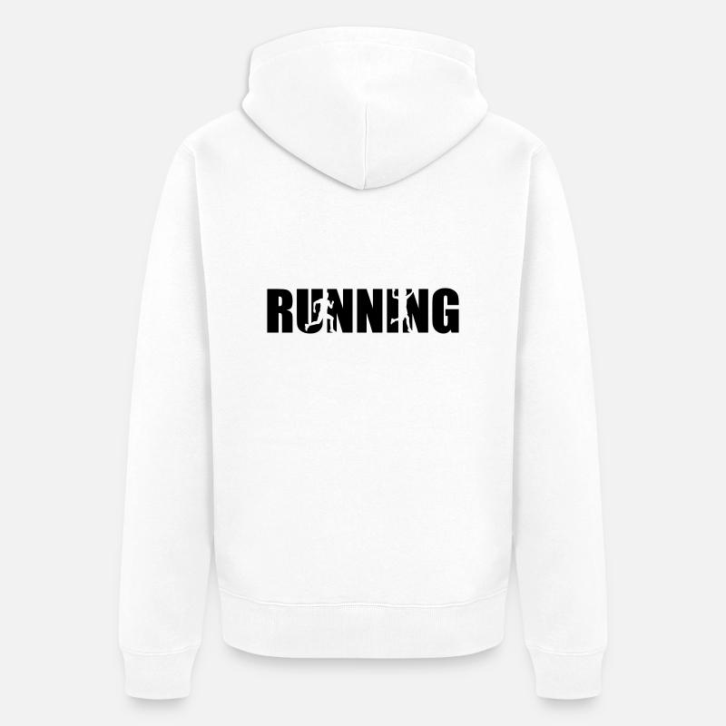Running - Veste à capuche bio Premium Unisexe - blanc