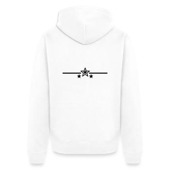 Star Stripe - Unisex Premium Bio Zip Hoodie - Weiß - Hinten - Thijin (182cm)