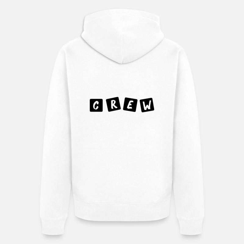 crew_001 - Veste à capuche bio Premium Unisexe - blanc