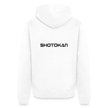 shotokantext vektor - Unisex Premium Bio Zip Hoodie - Weiß - Hinten - Thijin (182cm)