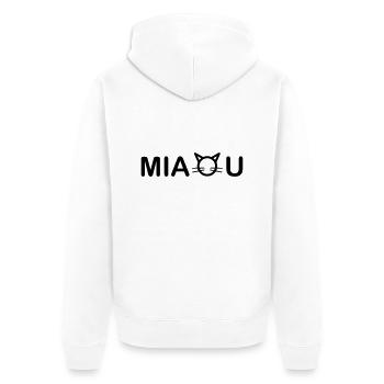 Miaou - Veste à capuche bio Premium Unisexe - blanc - Dos - Thijin (182cm)