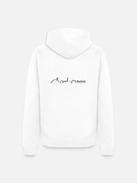 Bielefeld skyline - Unisex Premium Bio Zip Hoodie - Weiß