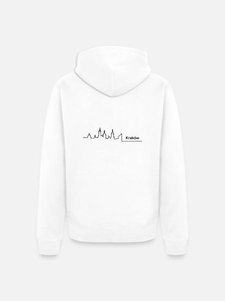 krakow krakow skyline - Unisex Premium Organic Zip Hoodie - white