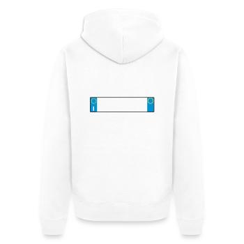 license plate Italy_g1 - Unisex Premium Organic Zip Hoodie - white - Back - Thijin (182cm)