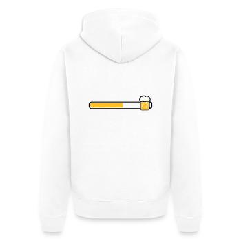 barcode text logo design loading download energy r - Unisex Premium Organic Zip Hoodie - white - Back - Thijin (182cm)