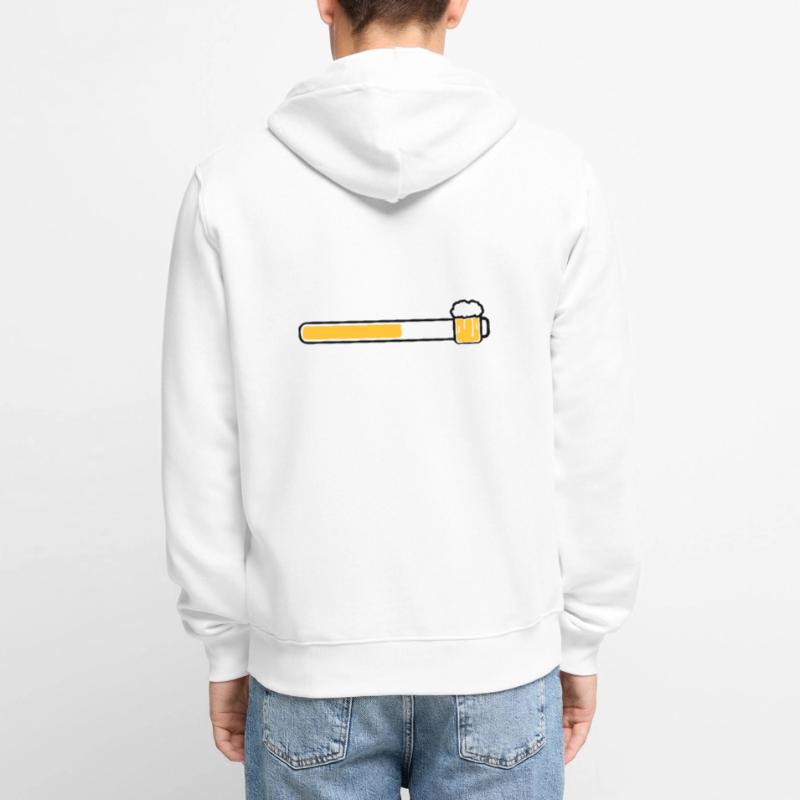 barcode text logo design loading download energy r Unisex Premium Organic Zip Hoodie