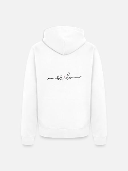 bride_babes_heart_1 - Unisex Premium Bio Zip Hoodie - Weiß