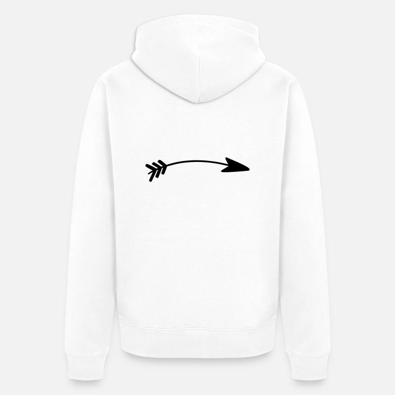 La Flèche - Veste à capuche bio Premium Unisexe - blanc