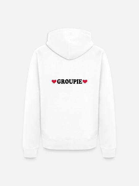 Groupie - Band - Unisex Premium Bio Zip Hoodie - Weiß