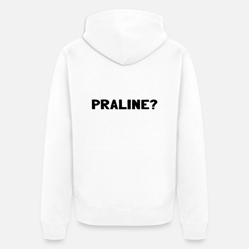 Praline? - Veste à capuche bio Premium Unisexe - blanc