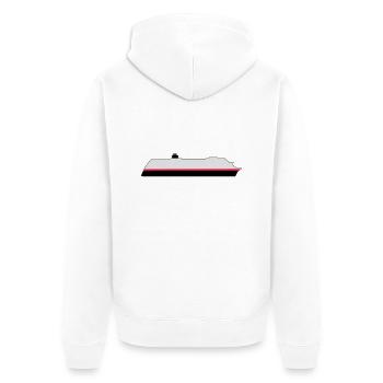 Poster Hurtigruten navire - Veste à capuche bio Premium Unisexe - blanc - Dos - Thijin (182cm)