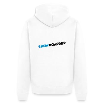Snowboarder, Snowboards, Snowboarding - Unisex Premium Organic Zip Hoodie - white - Back - Thijin (182cm)