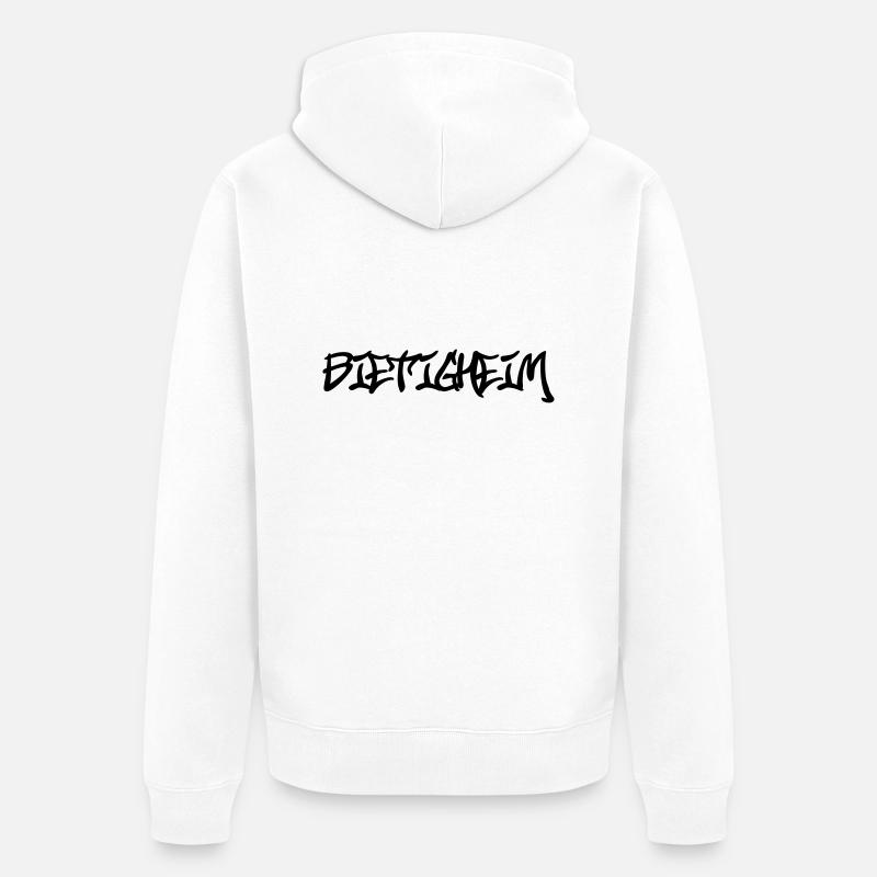 Bietigheim Graffiti - Veste à capuche bio Premium Unisexe - blanc