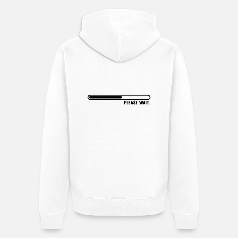 _loading_f1 - Unisex Premium Bio Zip Hoodie - Weiß
