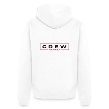 Crew Member - Unisex Premium Organic Zip Hoodie - white - Back - Thijin (182cm)