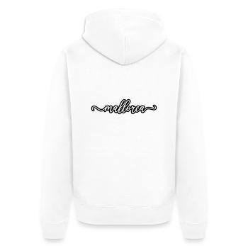 Lettrage de Majorque - Veste à capuche bio Premium Unisexe - blanc - Dos - Thijin (182cm)