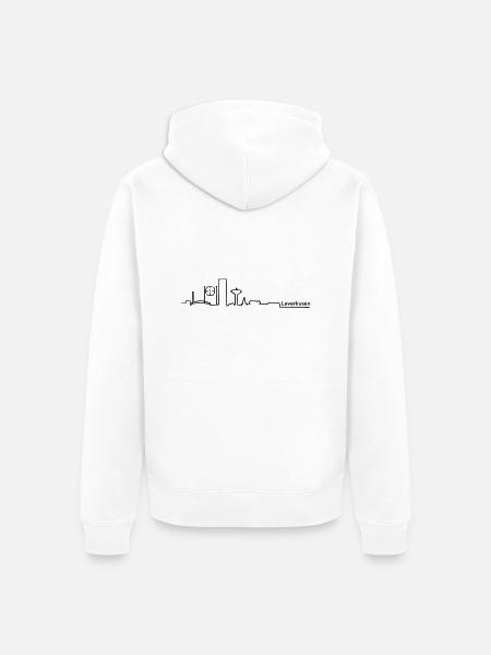 Leverkusen skyline - Unisex Premium Bio Zip Hoodie - Weiß