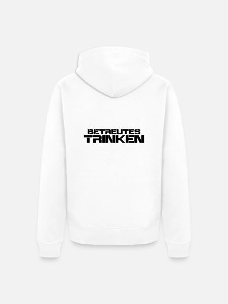 betreutes trinken - Unisex Premium Bio Zip Hoodie - Weiß