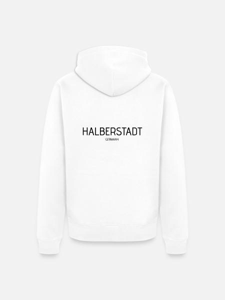 Halberstadt - Unisex Premium Bio Zip Hoodie - Weiß