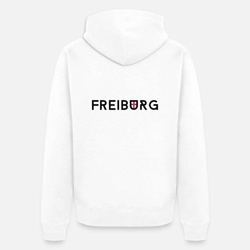 freiburg - Unisex Premium Bio Zip Hoodie - Weiß