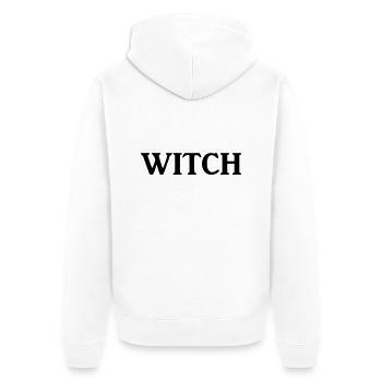 witch - Unisex Premium Bio Zip Hoodie - Weiß - Hinten - Thijin (182cm)