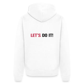 Let's do it! - Unisex Premium Organic Zip Hoodie - white - Back - Thijin (182cm)