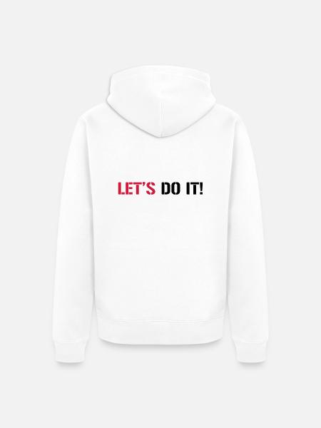 Let's do it! - Unisex Premium Organic Zip Hoodie - white