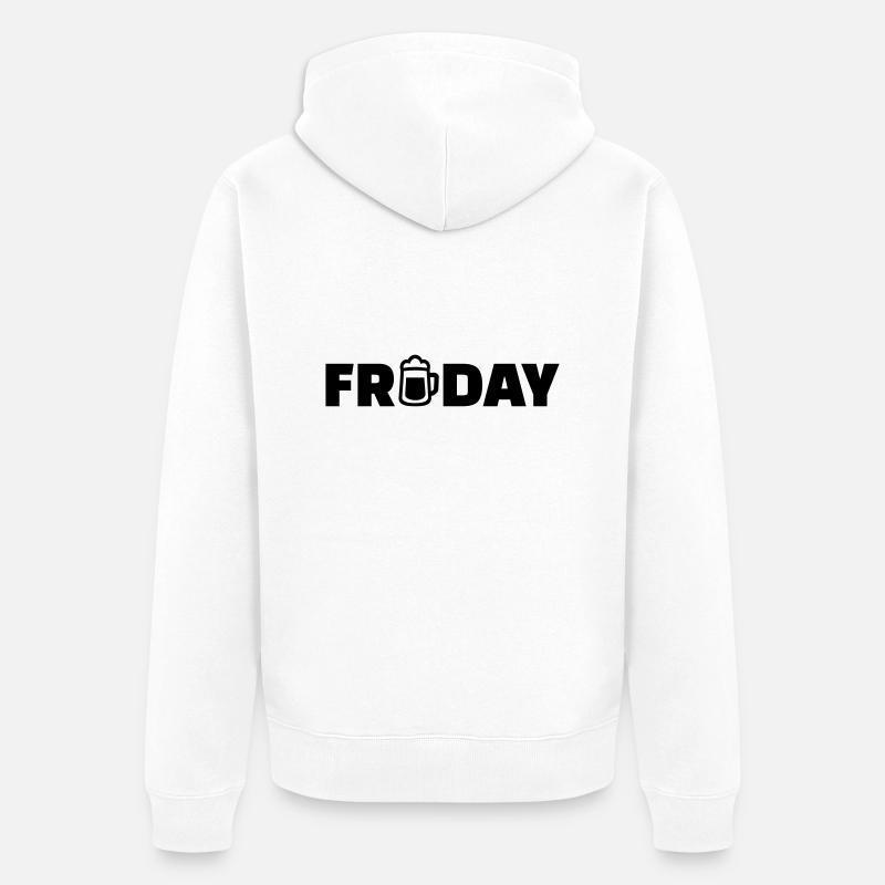 Friday - Veste à capuche bio Premium Unisexe - blanc