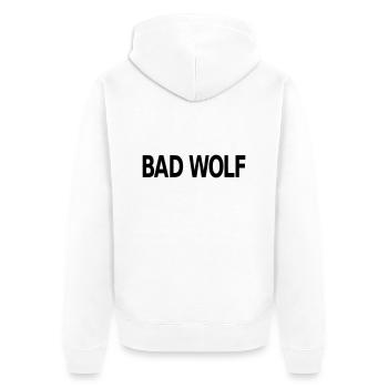 Bad Wolf - Unisex Premium Organic Zip Hoodie - white - Back - Thijin (182cm)